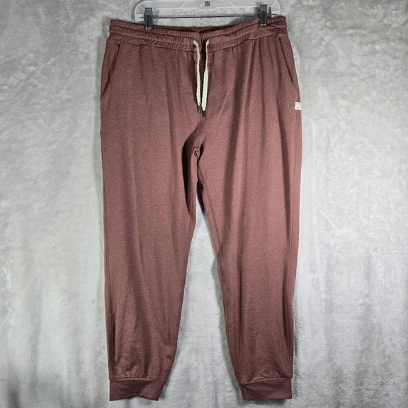 Vuori Performance Joggers Dream Knit Womens Size XL Extra Large Heather Pink 28” - Picture 1 of 9